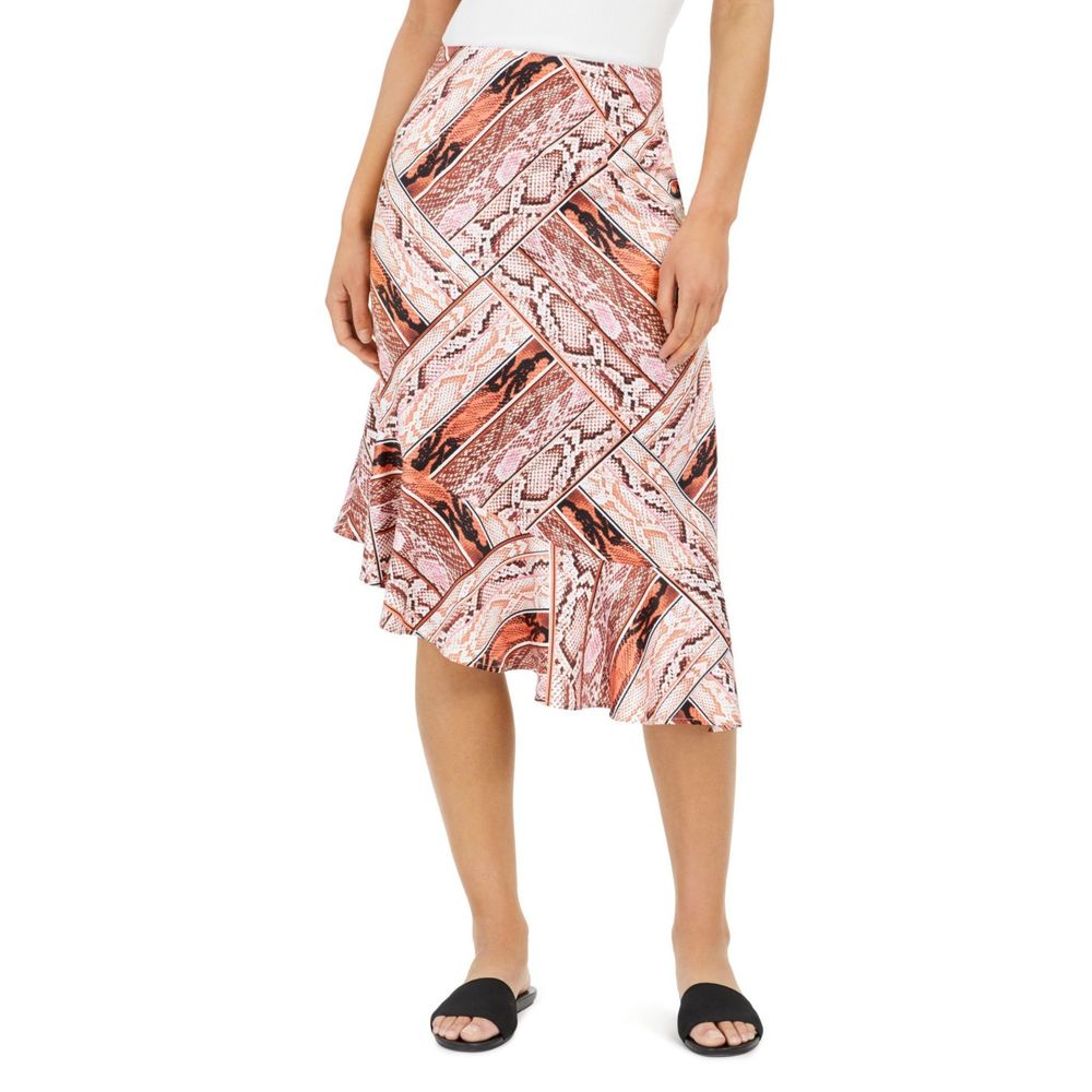 Thalia Sodi Womens Asymmetrical Flounce Hem Skirt Size X-Large